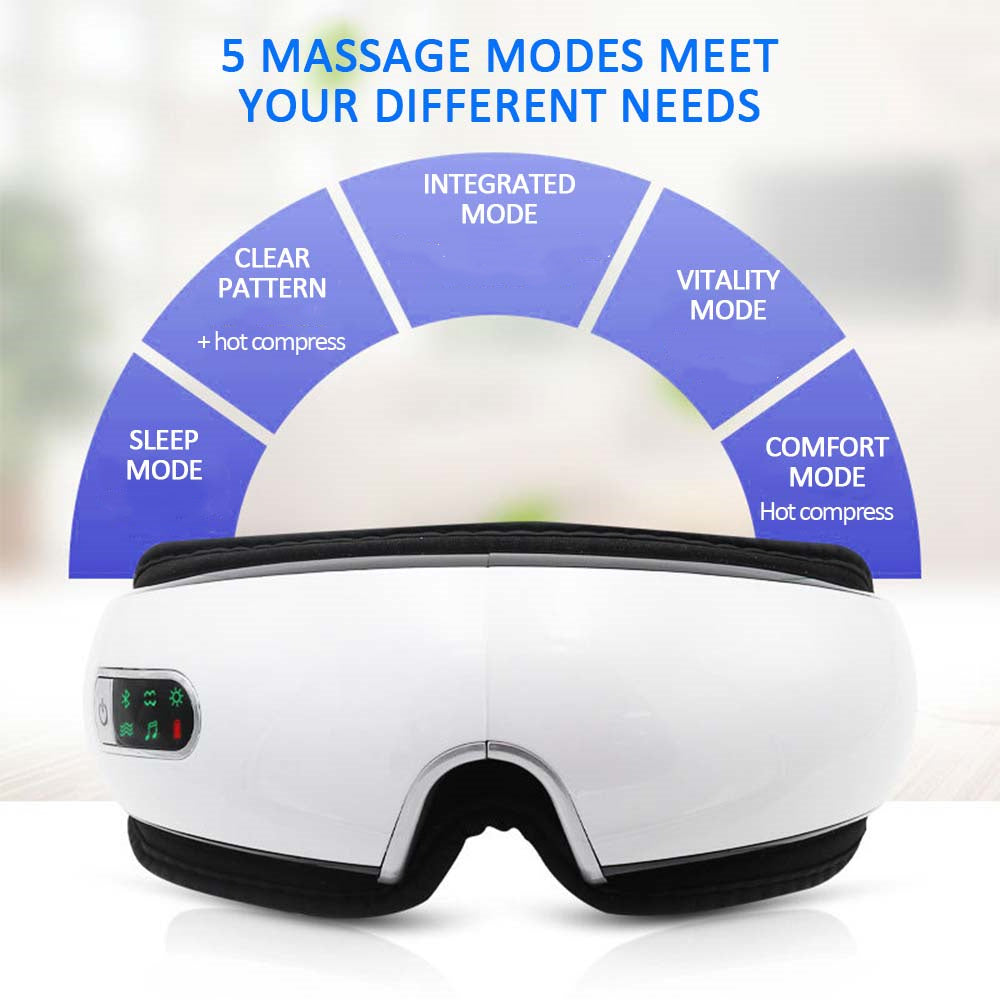 Smart Eye Massager: with Air Pressure, Vibration, Hot Compress, Music, Bluetooth, Eye Relax