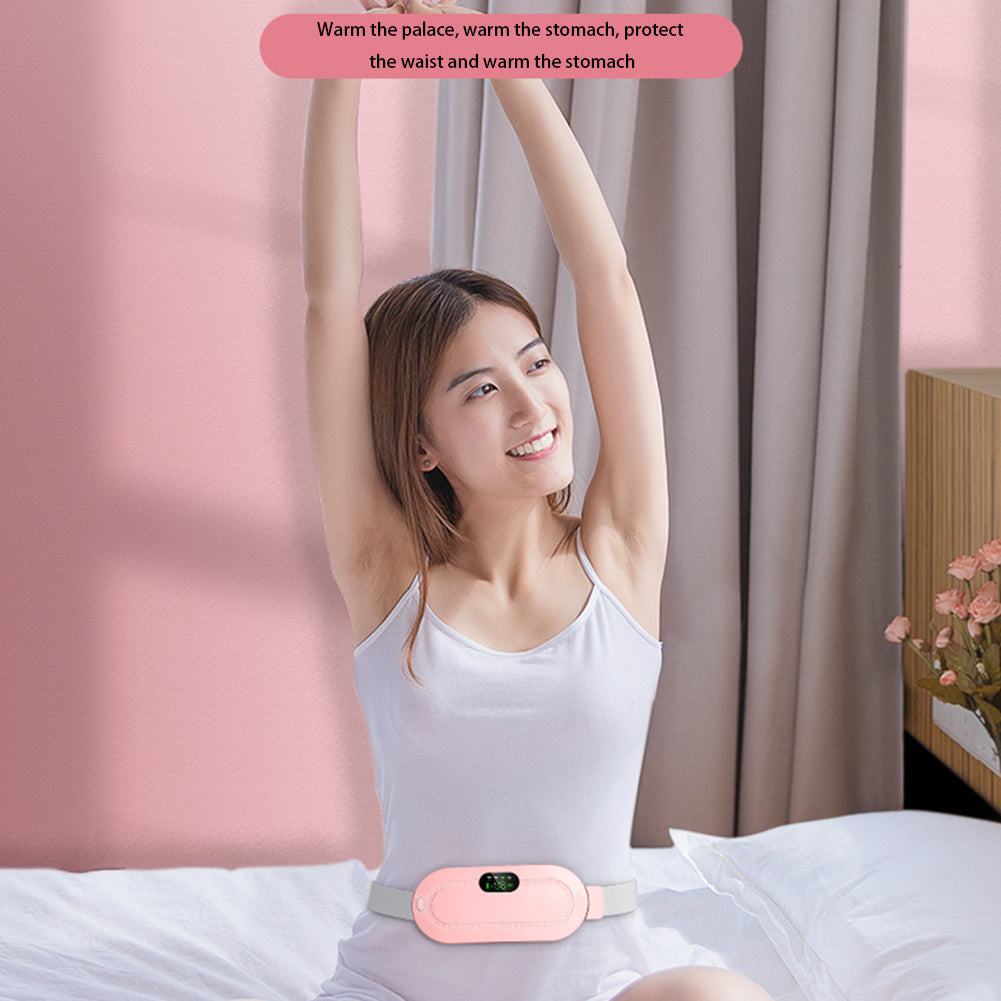 Menstrual Heating Smart Pad Smart Warm Belt Relief Waist Pain Cramps Vibrating Abdominal Massager Electric Waist Belt Device