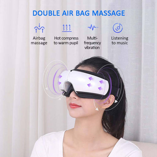 Smart Eye Massager: with Air Pressure, Vibration, Hot Compress, Music, Bluetooth, Eye Relax